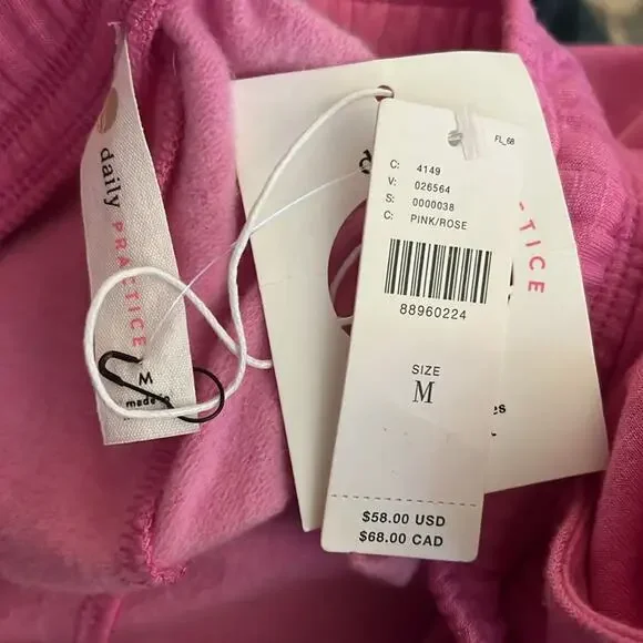 Daily Practice by Anthropologie NEW Grace Bloomer Shorts in Pink Size M - Picture 6 of 8